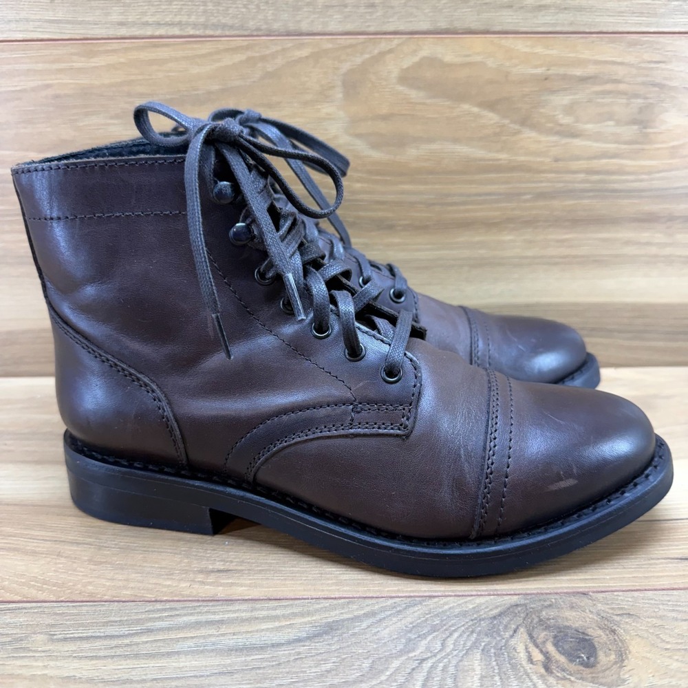 Thursday Boot Captain Boot Womens 8.5 Black Coffee Cap Toe Derby Equestrian